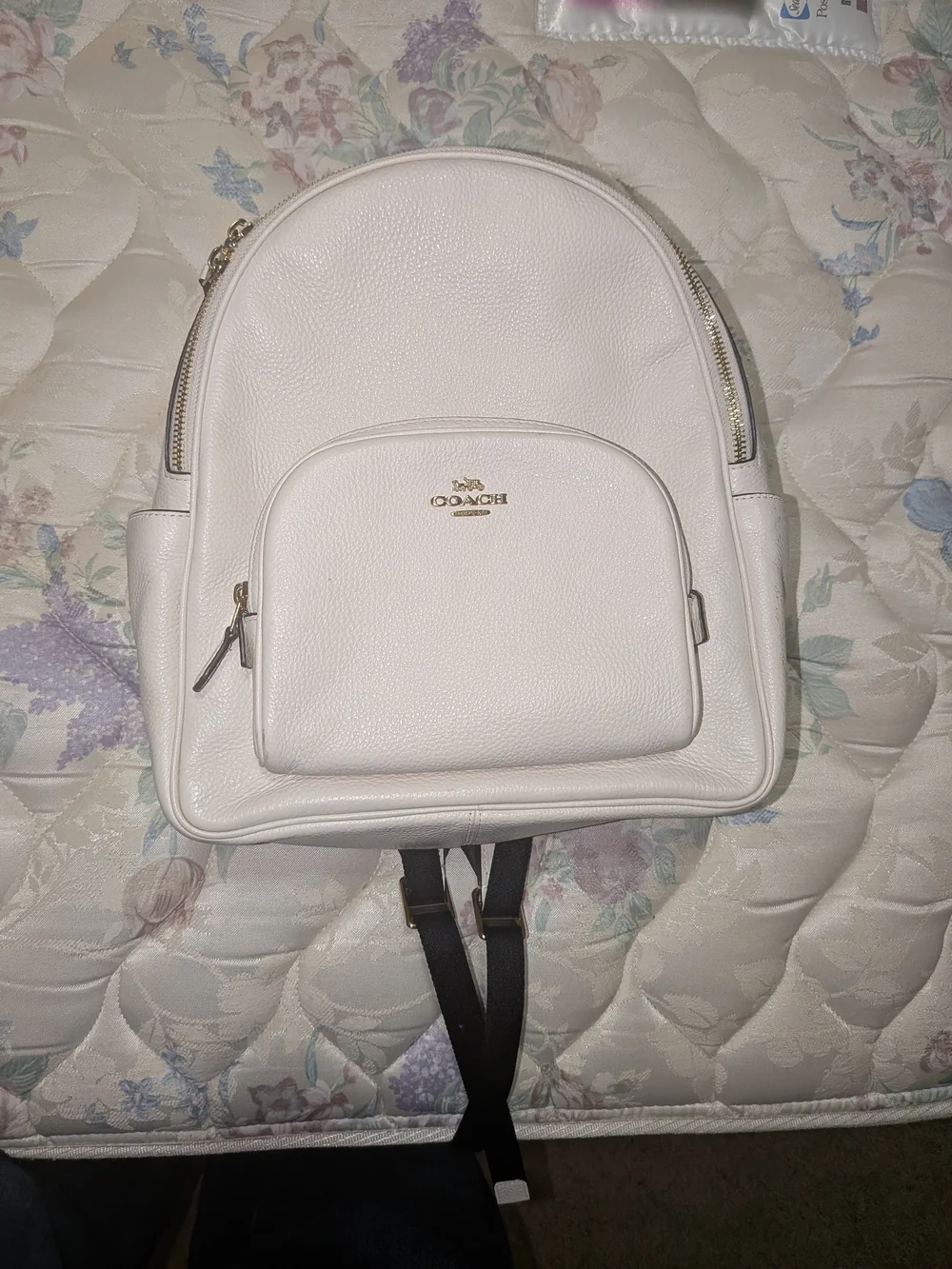 COACH White Leather Backpack